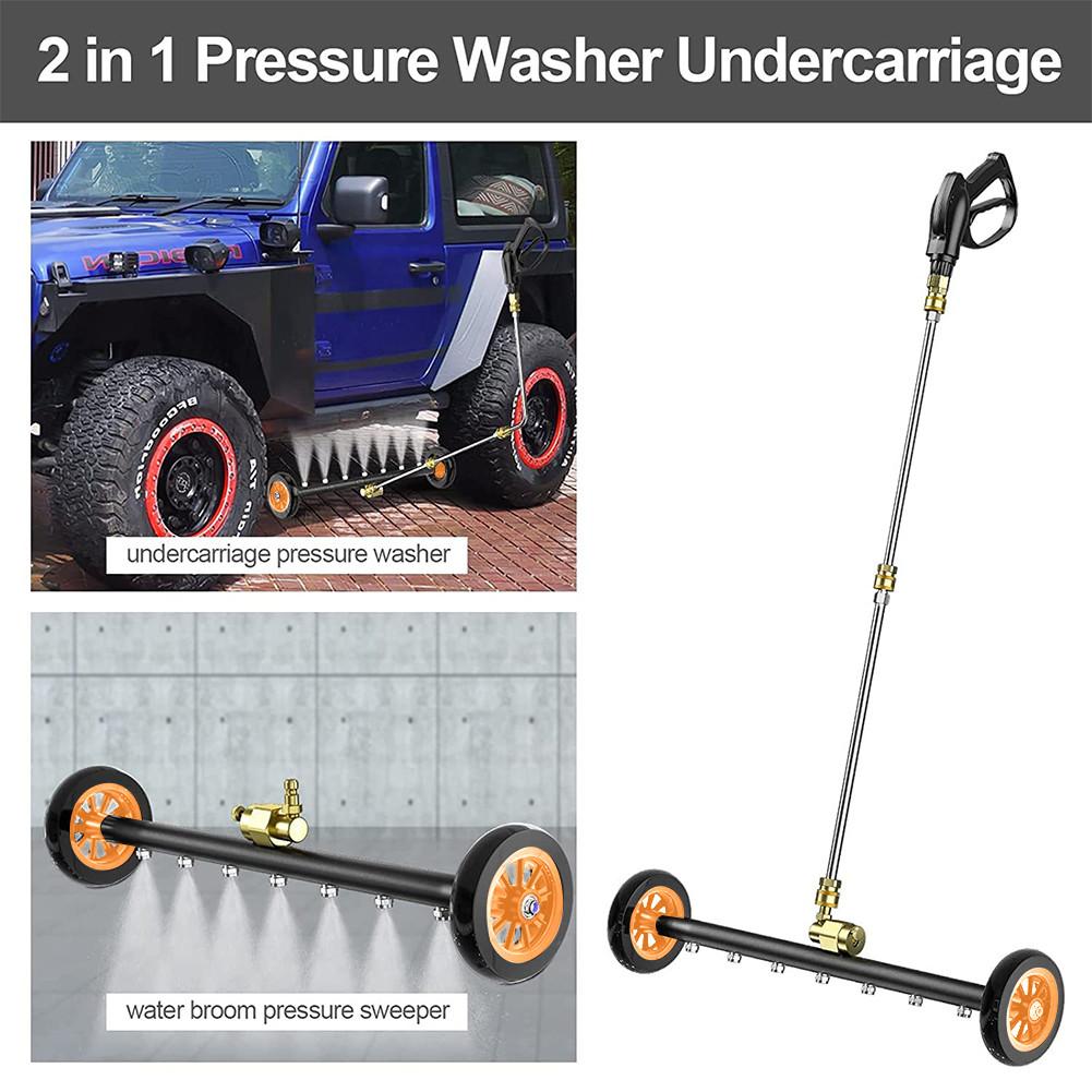 4000 PSI Car Chassis High Pressure Washer Floor Wash Water Broom 22 Inch Dual Function Undercarriage Surface Cleaner