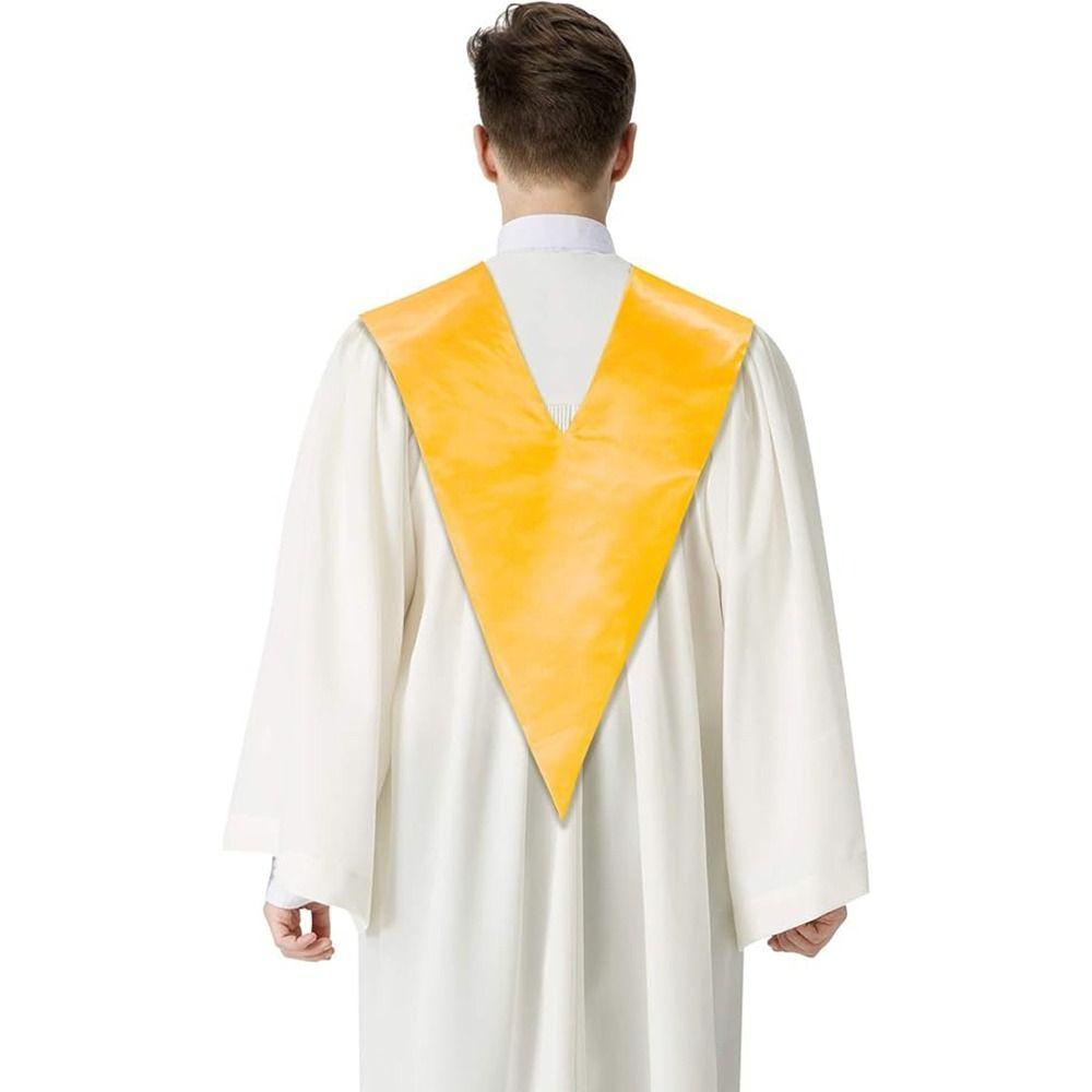 Plain Design V Stole V Shape Graduation Stole Fashion Choir Stole Unisex