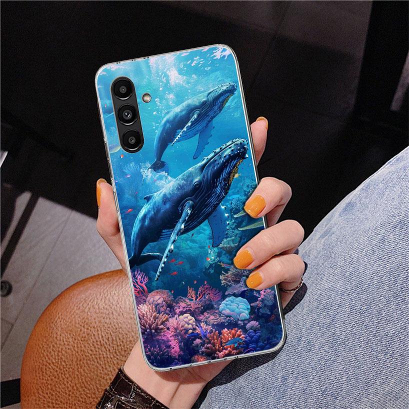 Humpback Whale Sea Giant Phone Case For Samsung Galaxy A17 A16 A15 A14 A13 A57 A56 A55 A54 A53 A37 A36 A35 A34 A33 A26 A25 A24 A