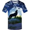 Мужская летняя повседневная футболка с 3D-принтом «Волчья гора» и потрясающим графическим дизайном