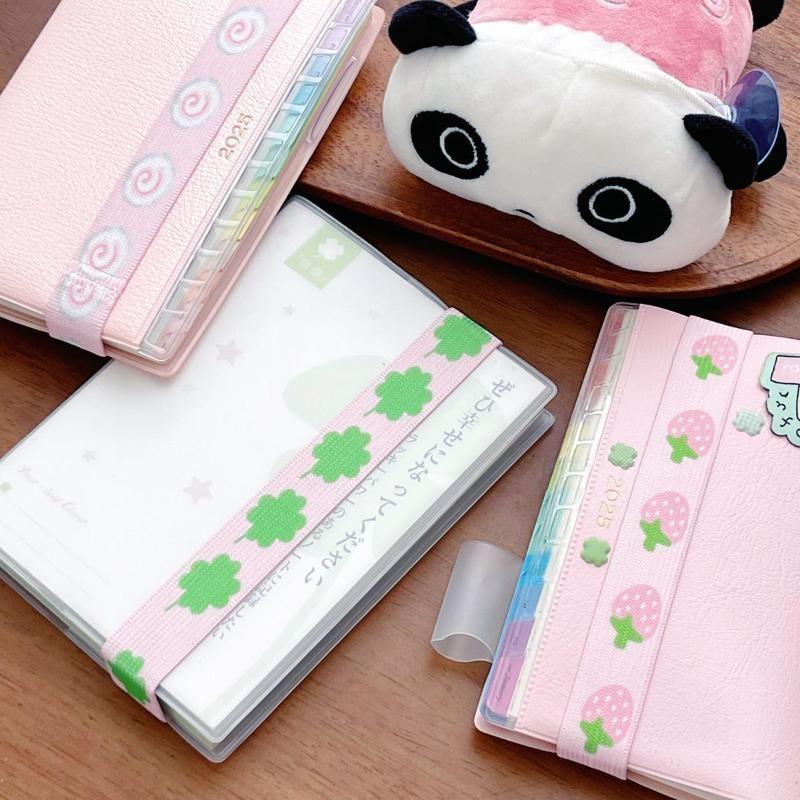Adjustable Elastic Notebook Fastening Strap Wear-resistant Loose-leaf Book Band DIY Decor for School Stationery