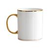 Керамическая кофейная кружка с золотым ободком