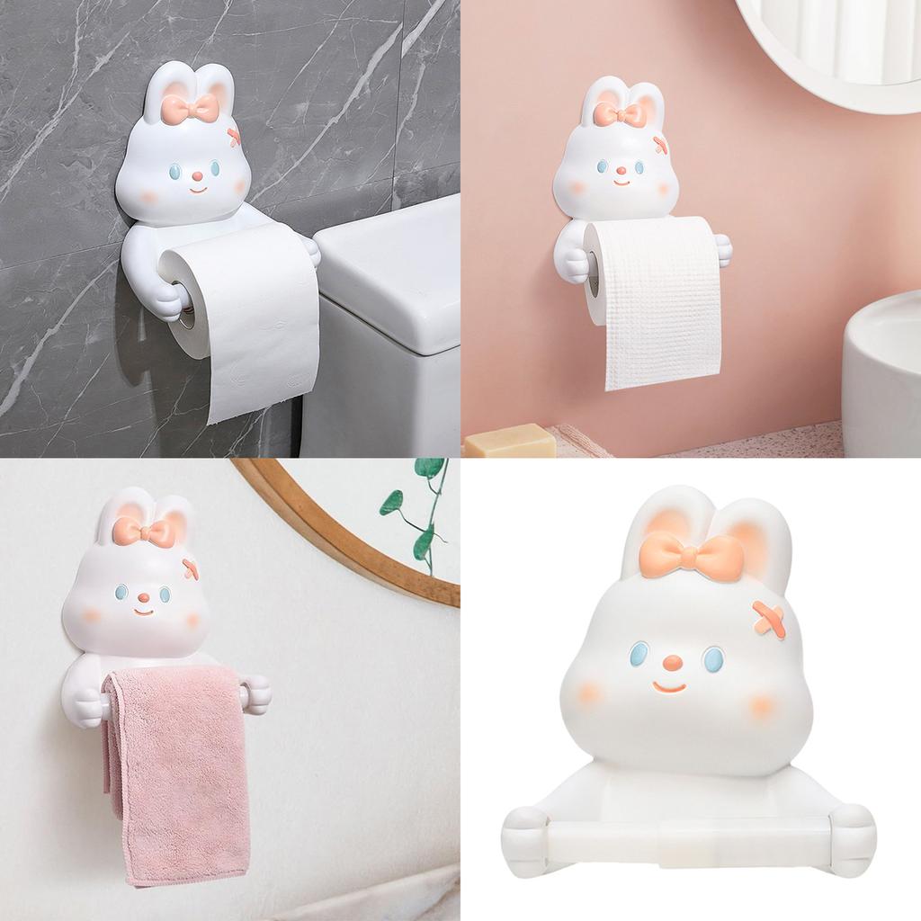 Держатель для туалетной бумаги в ванной комнате, настенный диспенсер для рулонов бумажных полотенец, держатель для рулонов бумажных полотенец Lovely Rabbit, стойка для хранения