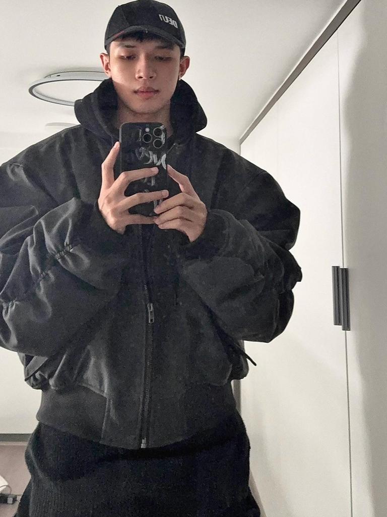 Мужская модная зимняя повседневная куртка в стиле Гонконга из двух частей с толстой хлопковой подкладкой