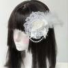 Elegant Flapper Fascinator Beaded Lace Rosette Headpiece for Special Event Wedding Engagement Headwear Hair Styling