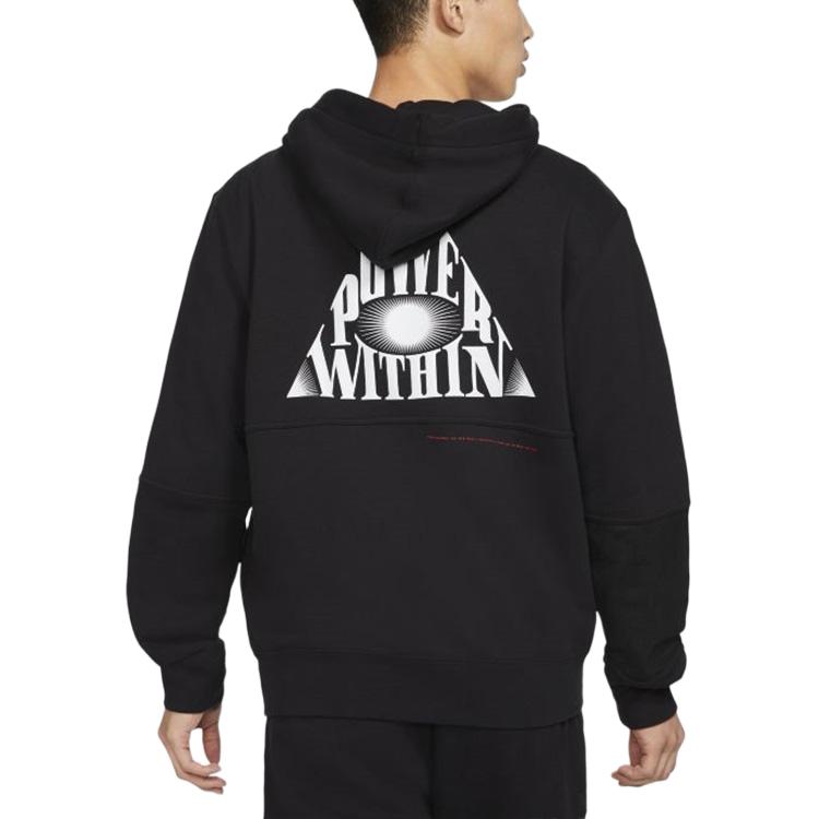 Nike Толстовка с капюшоном на молнии во всю длину, мужские топы, черный CK6742-010