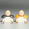 Совместимо с 37641 Minifigures Medieval Series Double Shoulder Armor Deep Silver Gray Gold Parts Home Accessories Diy