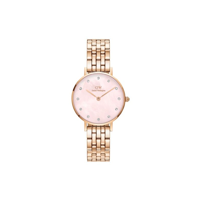 Daniel Wellington European and American watches PETITE series watch quartz movement stainless steel strap 28mm mother-of-pearl dial women's DW00100617