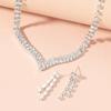 1 Set Women Necklace Earrings Tassels Rhinestones Jewelry Exquisite Elegant Jewelry Set for Daily Wear