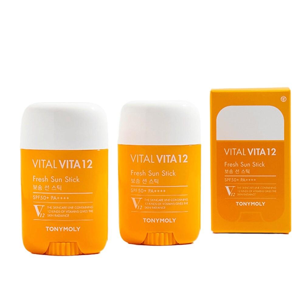 Tony Moly Vital Sun Stick Vita 12 Soft Sun Stick SPF50+ PA++++ 2pcs