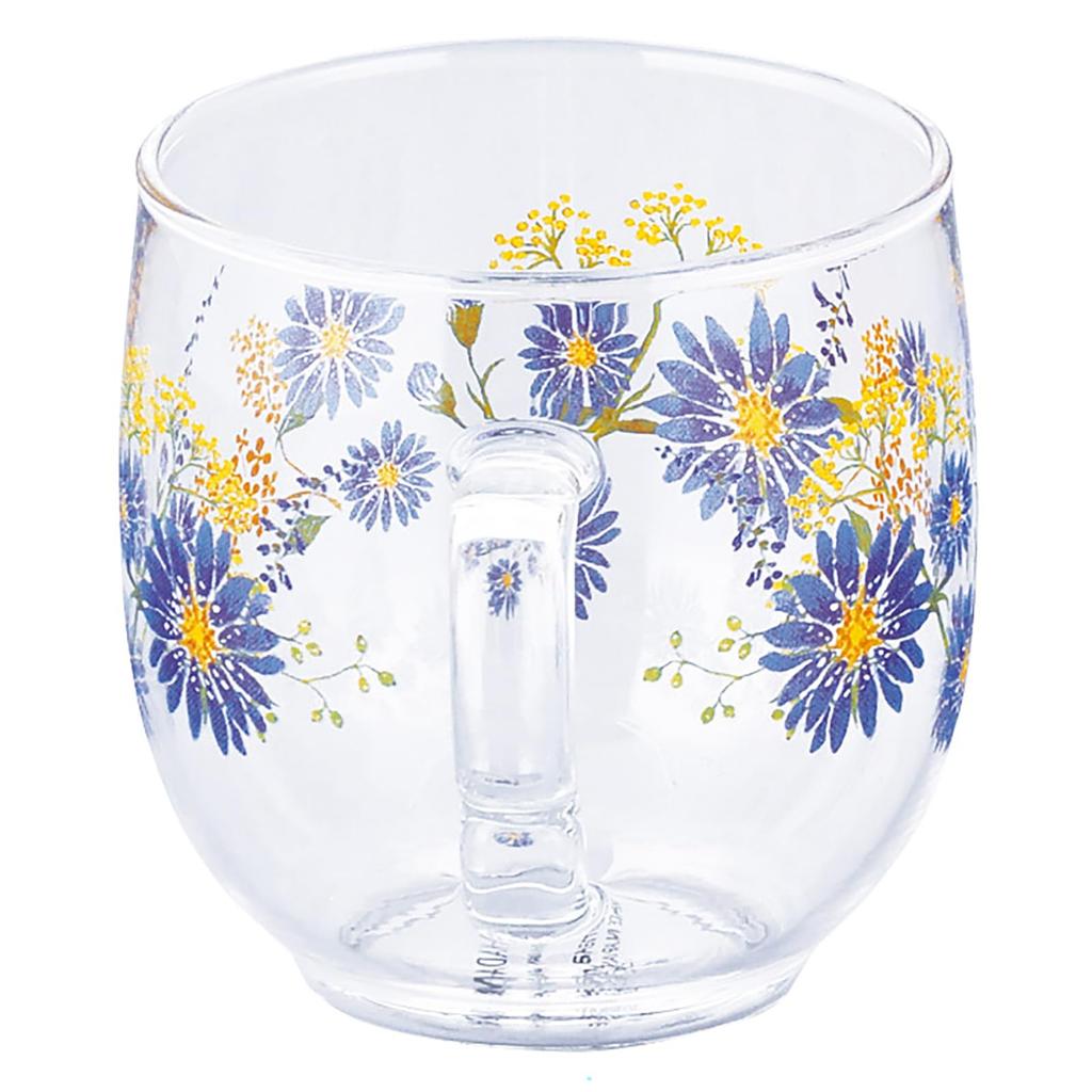 Yamaka Shoten X Language of Glass Mug 270ml Diameter 8 X 8cm Hibiya Kadan FLORIOGRAPHY Microwave Safe Day Gift Birthday Gift Miscellaneous Goods