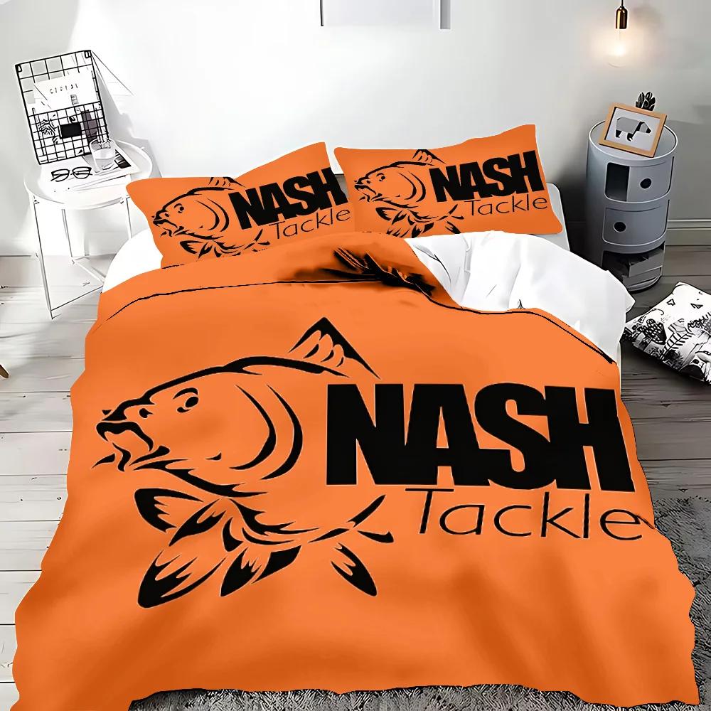 Nash Fishing Logo Duvet Cover Pillowcase Bedding Set Adult Boy Girl Bedroom Decoration Children Gift Single Double Large Size