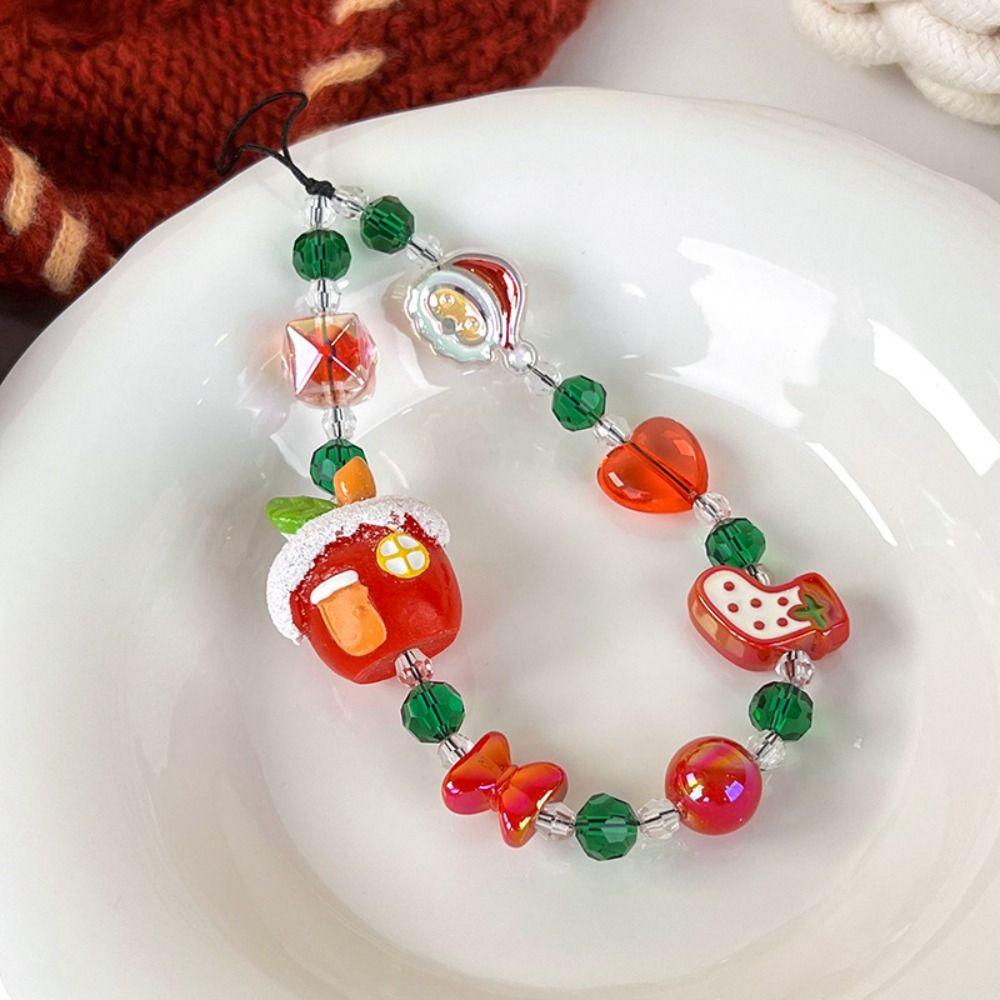 Рождественская серия Снеговик Колокольчик Цепочка для телефона Шляпа снеговика Колокольчик Санта Мобильная цепочка для телефона Мобильный телефон