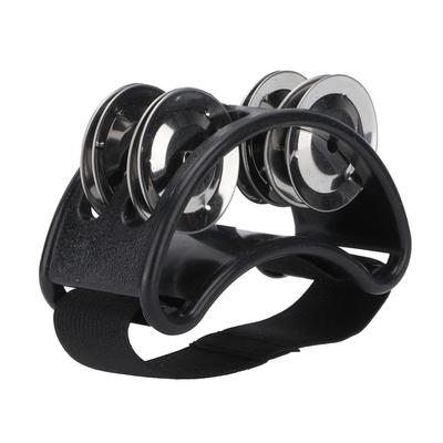 Ножной тамбурин шейкер ударная установка металлический колокольчик музыкальный инструмент аксессуары черный