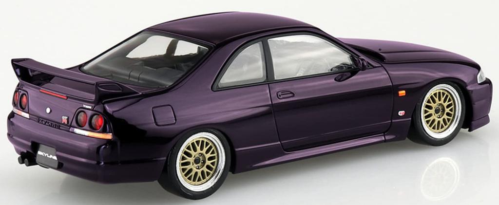 Aoshima Bunka Kyozai The Snap Kit Series Nissan R33 Skyline Custom Wheels Plastic Model Co., Ltd. (AOSHIMA) 1/32 GT-R (Midnight Purple) Pre-Colored