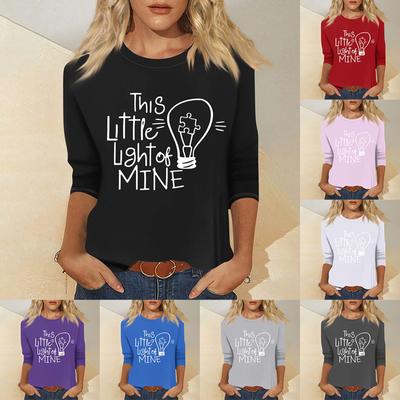 Женская мода повседневный свитер с семью рукавами и принтом ко Дню святого Валентина