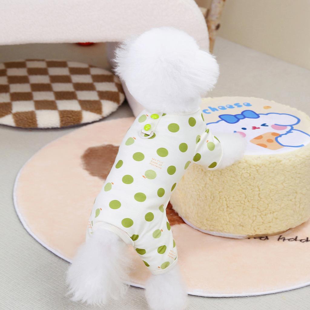 Одежда для домашних собак Одежда для четвероногих домашних животных Одежда для домашних собак Осенне-зимняя базовая куртка Комбинезон в горошек Одежда для щенков