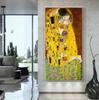 Gustav Klimt The Kiss Oil Paintings Posters and Prints Classical Wall Art Pictures for Living Room Bedroom Home Decoration