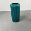 Striped Plastic Vase Ceramic-Like Flower Pot Container Floral Arrangement  Living Room