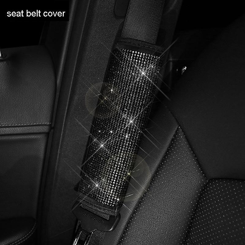 Черный бриллиантовый кристалл автомобильный чехол для рычага переключения передач со стразами чехол для ручного тормоза автомобиля блестящие аксессуары для салона автомобиля украшения