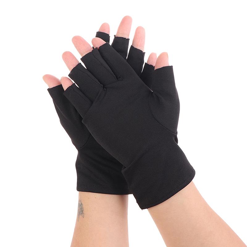 1 пара медных компрессионных перчаток для женщин и мужчин, перчатки без пальцев для облегчения болей при карпальном туннельном синдроме, ревматоидных болей, отека суставов