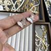 925 серебряные иглы инкрустированные циркониевые ракушки серьги-гвоздики бабочки легкие роскошные сияющие темпераментные элегантные серьги женские