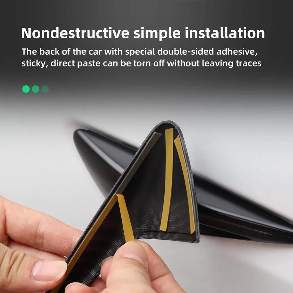 LUCKEASY для Tesla Model3 ModelY 2018-2022, модифицированный внешний вид автомобиля, боковое крыло, камера, защитный чехол из углеродного волокна, защитная крышка