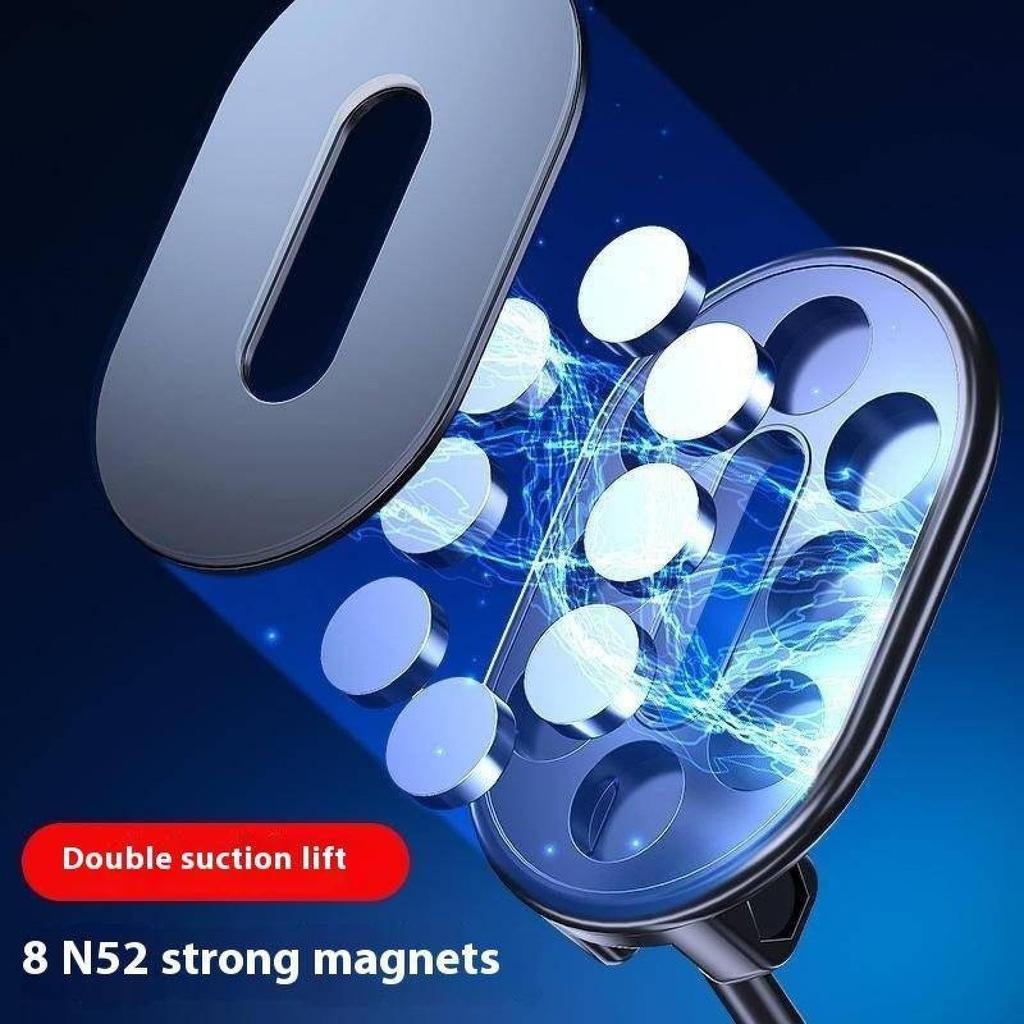 Креативный магнитный держатель для мобильного телефона в автомобиль, вращающийся складной телескопический кронштейн, многоугольная фиксация, автомобильный навигационный сплавной кронштейн