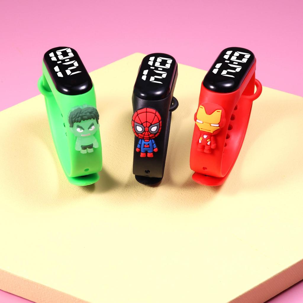 Superman LED Cartoon Doll Student Trend Waterproof Electronic Watch