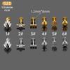 Titanium Zirconium Flat End Bar Ear & Lip Stud Piercing Jewelry