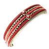 [N1175] - Designer Bracelet 'Altaï' Red Pink