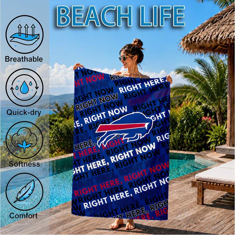 Bills Logo Beach Towel, Microfiber Beach Towel, Perfect For Pool, Beach, Travel, Home Decor Beach Party Fan gifts