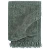 Blanket - vidaXL - 125 X 150 Cm - 100% Cotton - Dark Green - Contemporary Design
