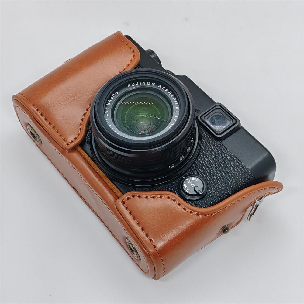 Чехол-сумка из искусственной кожи для камеры Fujifilm X10 X20 Fuji x10 x20, защищающий все тело, с ремешком