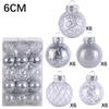 Plastic Christmas Tree Balls 6CM Xmas Baubles Fashion Christmas Ball Set  Home