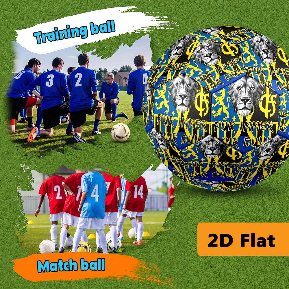 Portugal: Lion Emblem Green Shield Soccer Ball Suitable for both training and competition No. 5 football Outdoor sports High elasticity entertainment