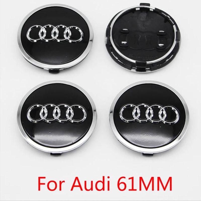 2026 Hot 4PCS 60mm 61mm 68mm 69mm 77mm Car Wheel Center Cap Hub Cover Badge For Audi A6 A3 A4 A5 A6 Q2L Q3 Q5 Q7 Q8 R8 Hubcap Accessories
