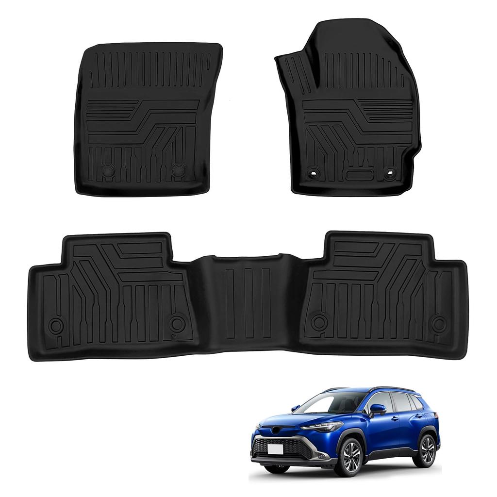 New Toyota Corolla Cross Floor 3D TPE Easy 3D Custom Interior Protective Set Corolla Cross 10 Series Floor Mats, Vehicle-Specific Design, Material,