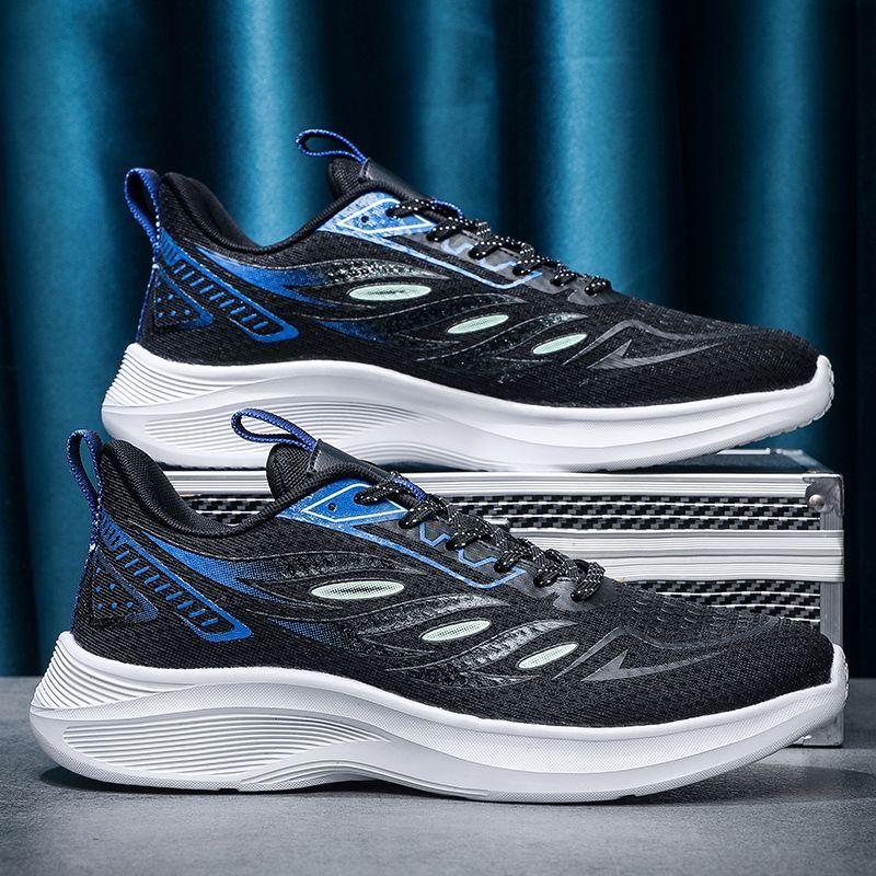 Сетчатый верх Толстая платформа Мужские повседневные кроссовки Дышащие Беговые Спортивные туфли для мужчин Удобная Трендовая обувь 2025 по акции