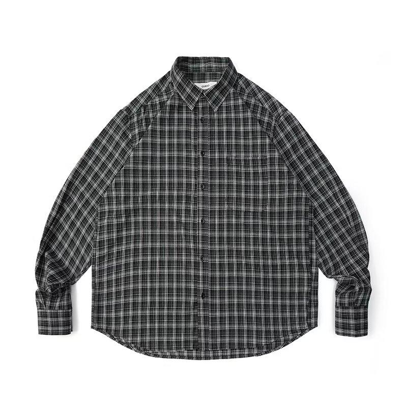 Рубашка с длинным рукавом с буквенным принтом 2024 года в японском стиле в стиле Гонконга, свободная рубашка для мальчиков, летнее модное универсальное повседневное пальто