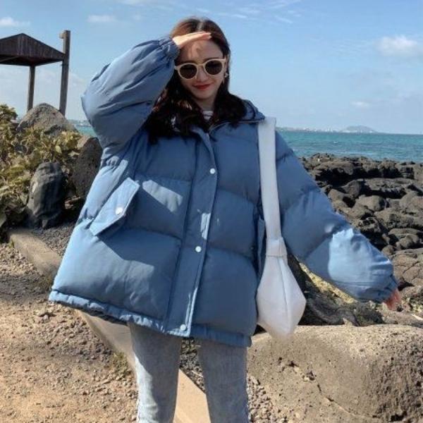 Новая женская короткая куртка, зимняя толстая хлопковая стеганая куртка с капюшоном, женские корейские свободные пуховые парки, женская верхняя одежда больших размеров