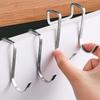 Stainless Steel Free Punching Double S-Shape Hook,for Coat Towel Storage Hanger,Heavy-Duty & Rustproof