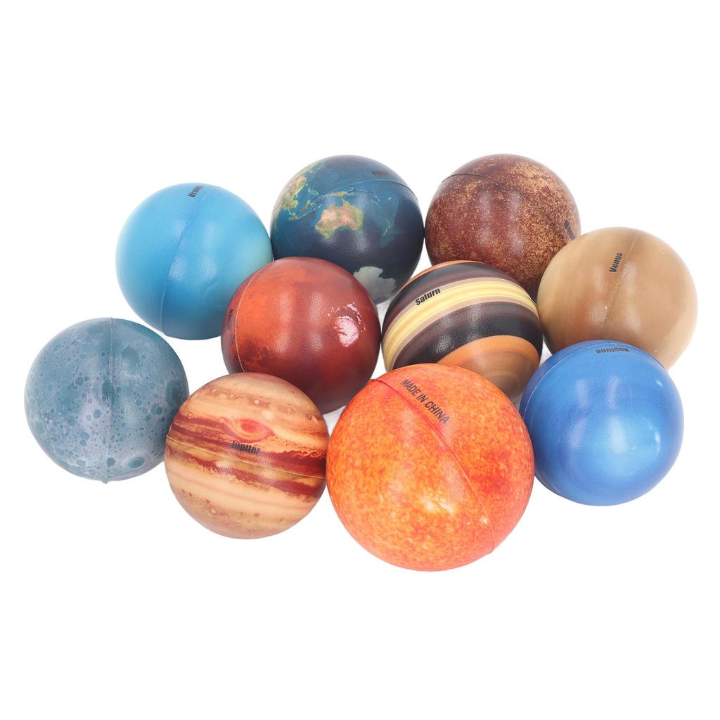 10 шт. Космические планеты Солнечной системы Игрушки для снятия стресса Сжимание руки Сенсорный мяч Развивающие игрушки