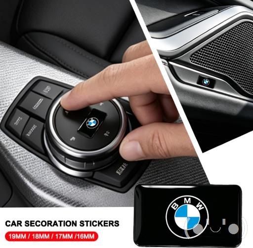 MUSE5 Car Steering Wheel Hub Stickers For All BMW E46 E39 E38 E90 E60 E36 F30 X1 X3 X5 M Logo Center Emblem Badge Sticker DIY Sticker