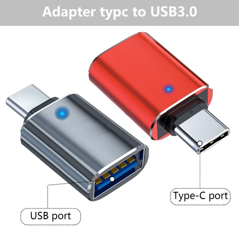 Short USB C to USB Adapter USB Ctype Female to USB3.0 Male Adapter Connectors OTG Adapter for Phone Laptops