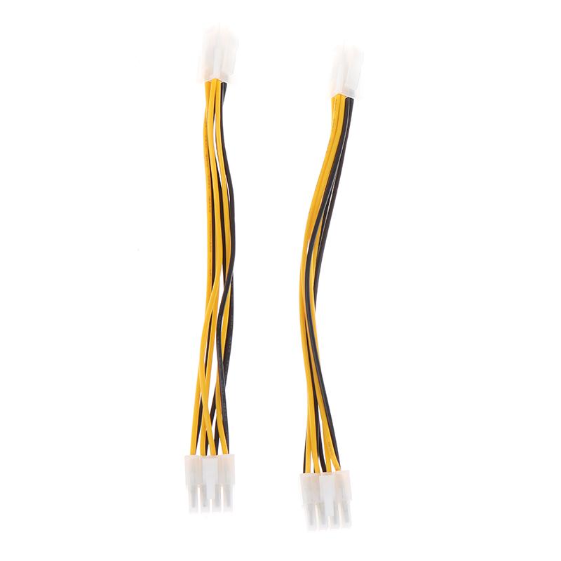 1Pc 4 Pin Male To 8 Pin Female Lead Extension To Cpu Power Converter Cable