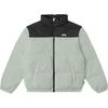 Vans Color Block Design Stand Collar Soft Comfortable Long Sleeve Down Jacket Unisex Outerwear Gray-Green VN000P30ZRT