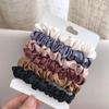 Elegant French Satin Hair Bands - 6-Pack