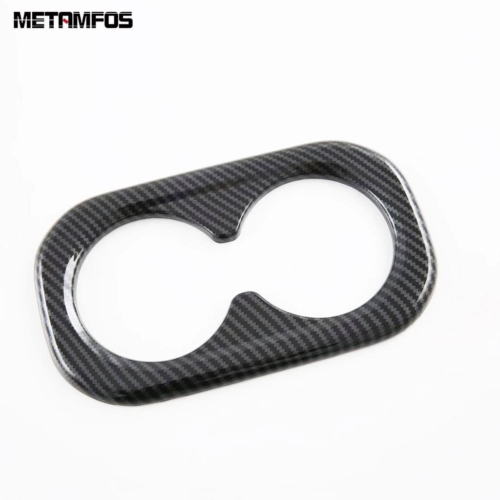 For Honda CR-V CRV 2024 2025 Carbon Fiber Rear Cup Holder Water Bottle Decoration Frame Interior Accessories Car Styling