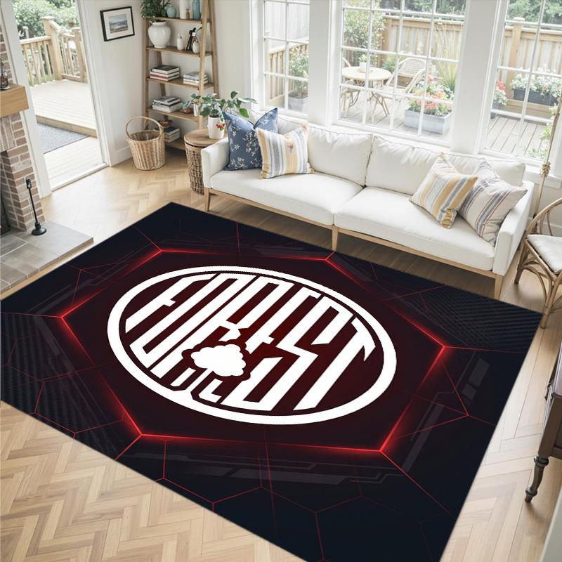 Nottingham Forest Design Crystal Velvet Carpet Cozy Non?Slip Printed Rug For Bedroom Living Room Entrance